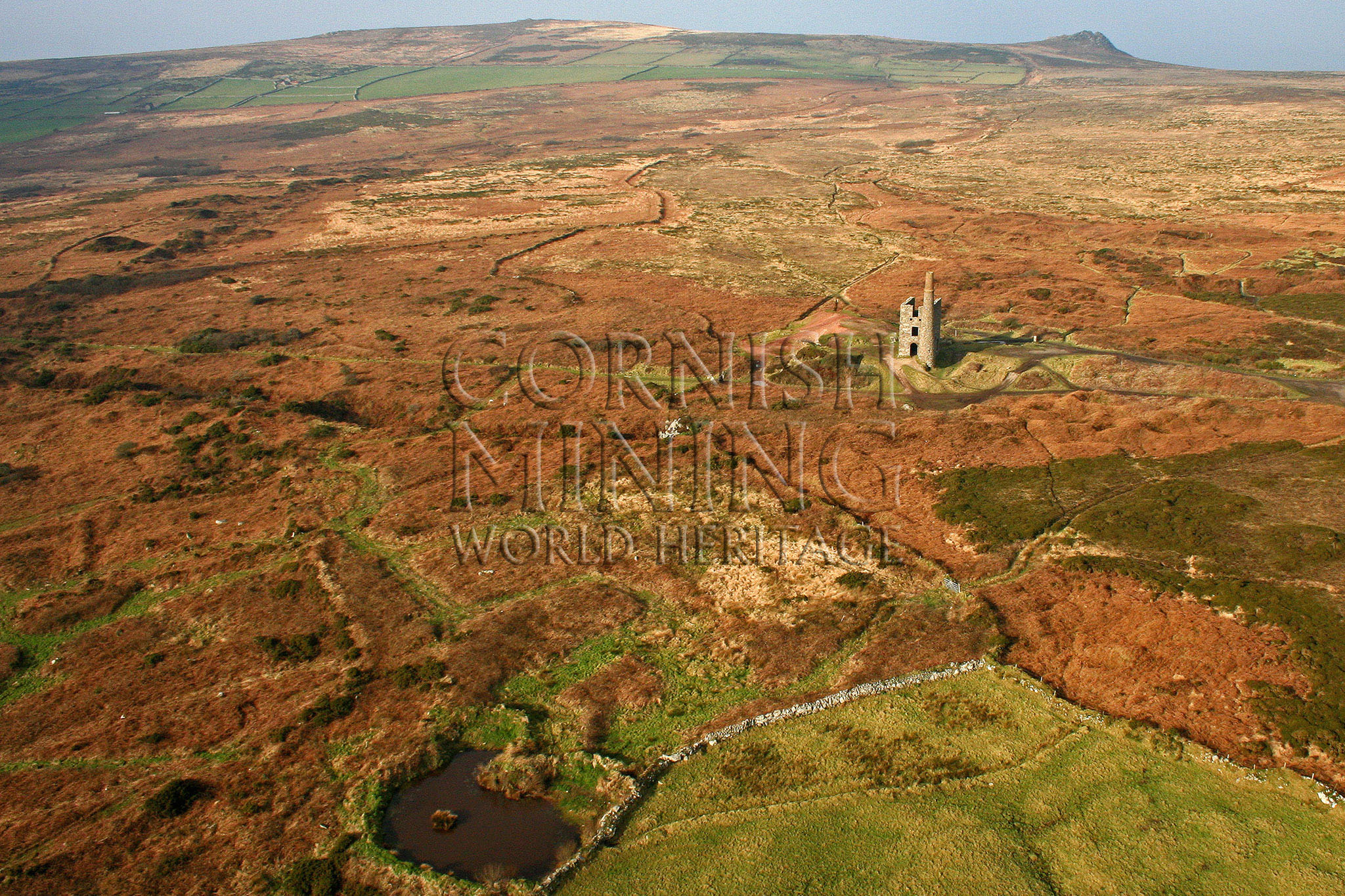 Cornwalls Industrial Heritage Twin Pools Gold Stock Photo 330996185