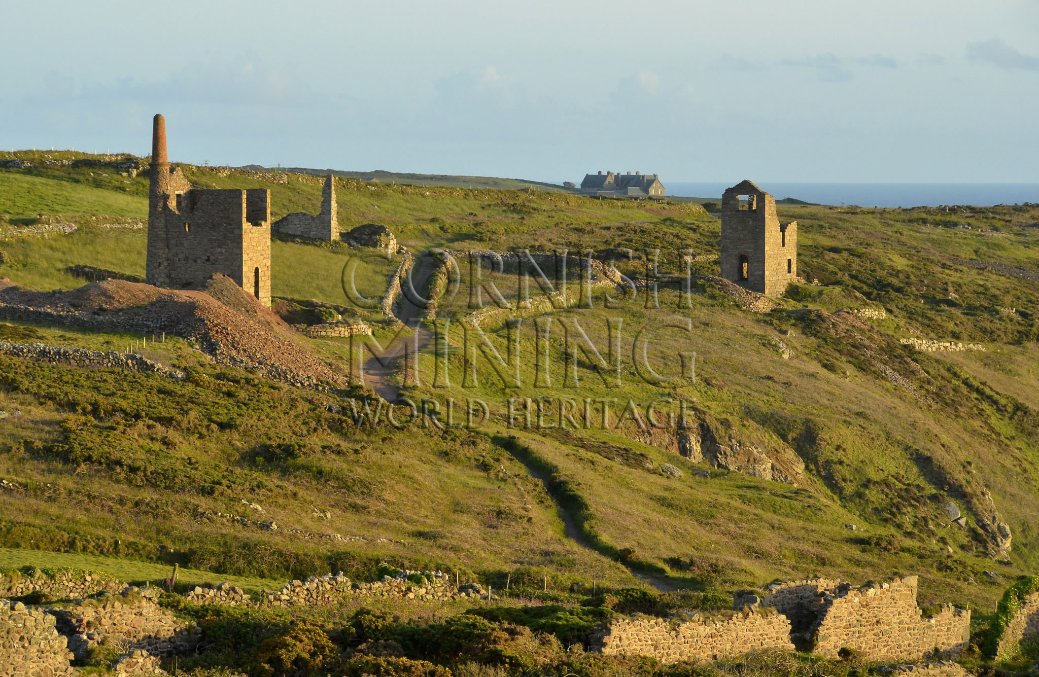 Cornwalls Industrial Heritage Twin Pools Gold Stock Photo 330996185