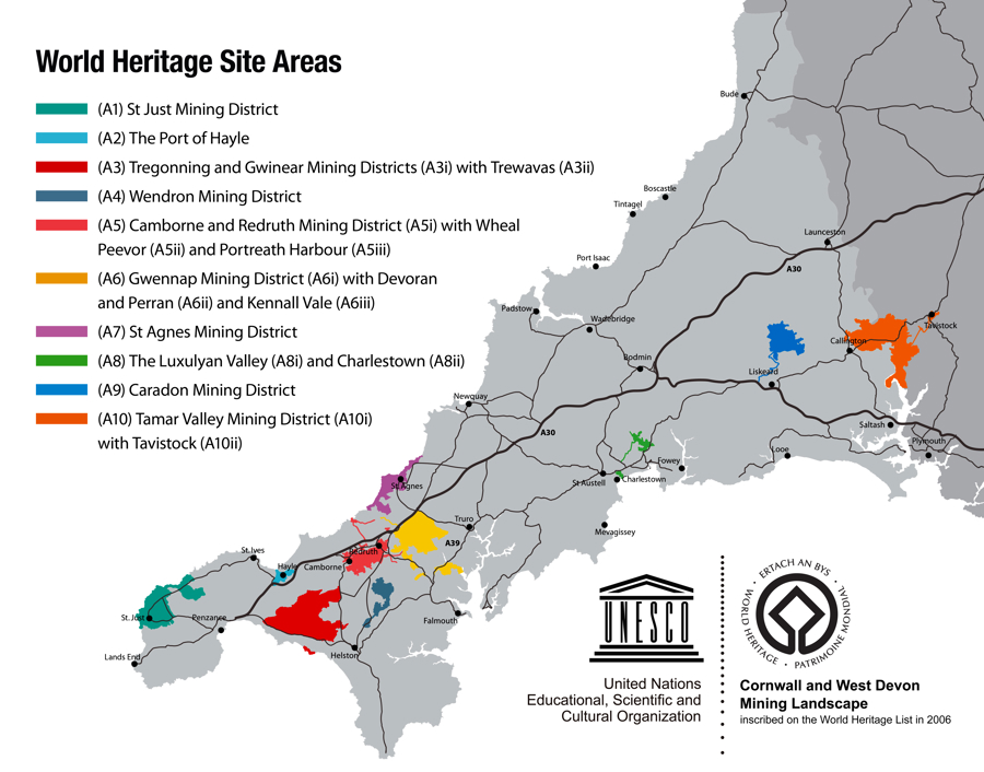 Mining Map Roche Cornwall Why is the World Heritage Site important? - Cornish Mining World ...