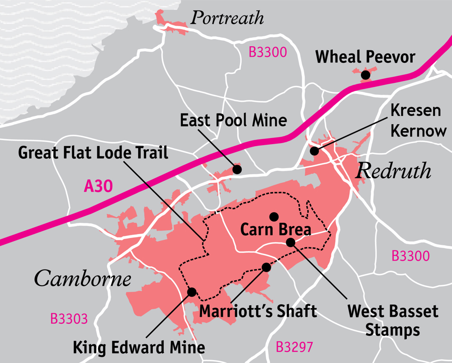 Mining Map Roche Cornwall Visit - Cornish Mining World Heritage Site