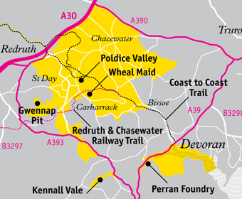 Mining Map Roche Cornwall Visit - Cornish Mining World Heritage Site