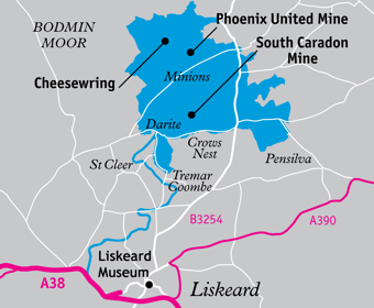 Mining Map Roche Cornwall Visit - Cornish Mining World Heritage Site
